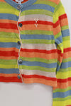 YANYAN KNITS 25 Spring/Summer FLOATEE Shrink Round Neck Cardigan YYK-YYW25-0461-PIN Colorblocking